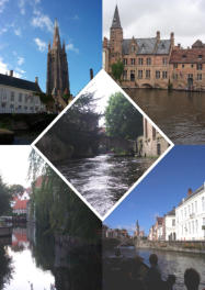 Collage, Grachten, Brügge