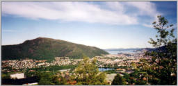 Blick auf Bergen